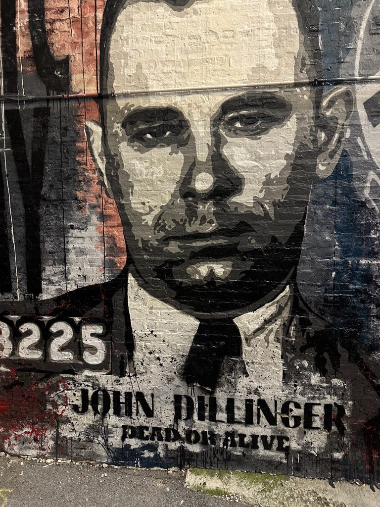 Photo of John Dillinger during Chicago Crime Tours