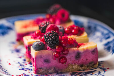 cake and berries