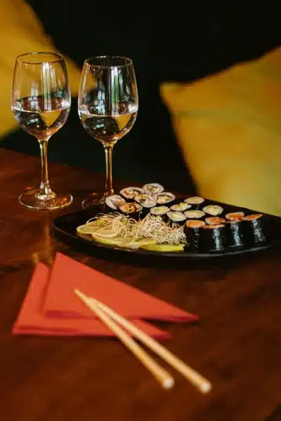 sushi wine