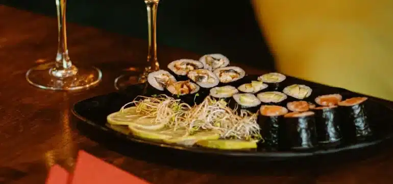 sushi wine